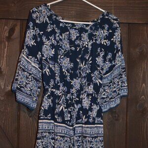 Womens 3/4 Bell Sleeve, Shorts, Romper Small